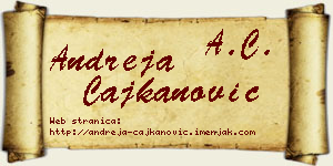 Andreja Čajkanović vizit kartica